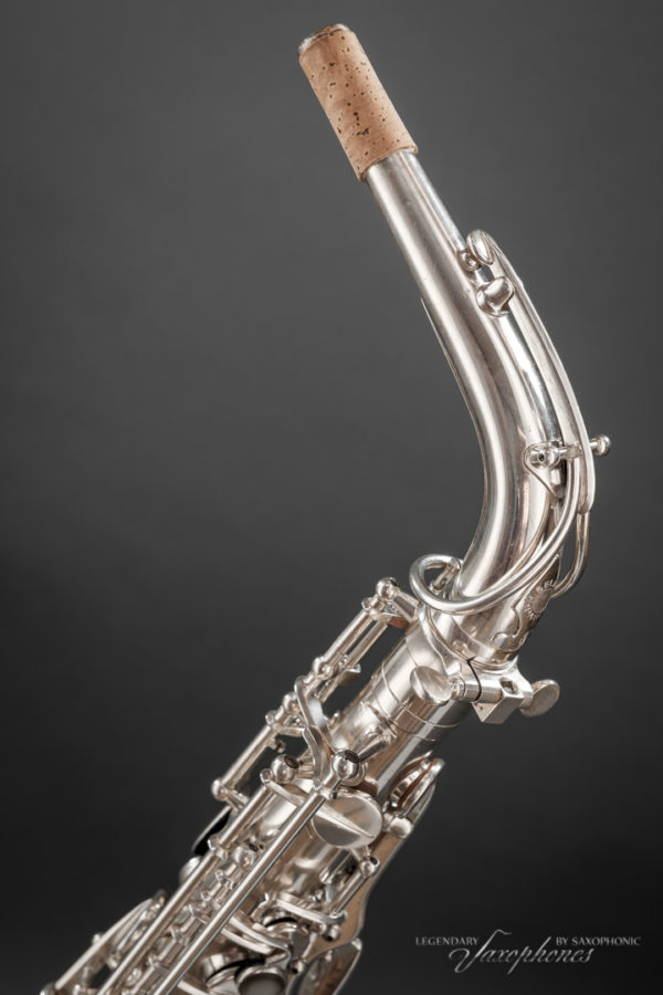 SELMER Balanced Action BA Alto Saxophone 1944 silver-plated versilbert Gravur engraving 31xxxS-Bogen neck
