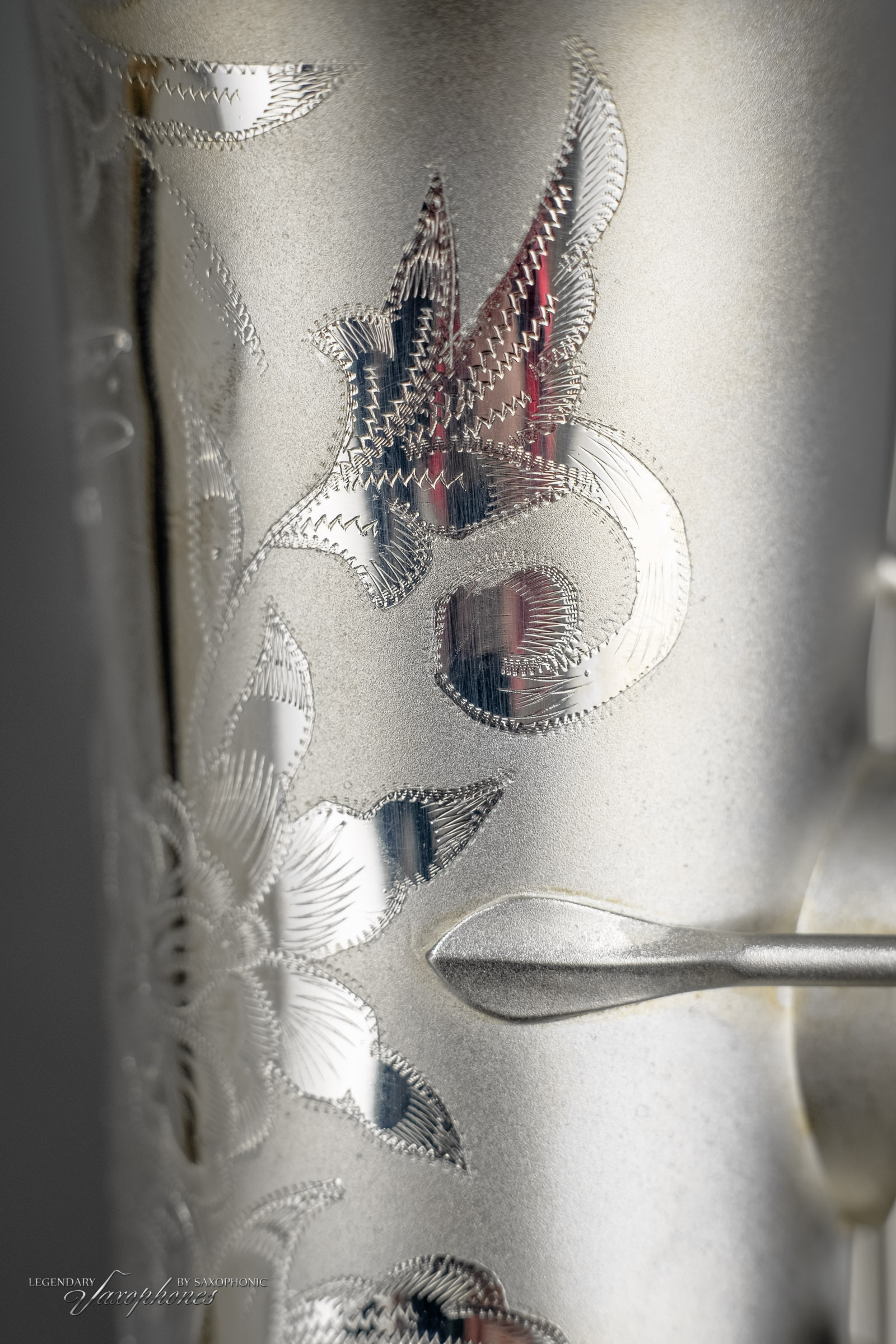 SELMER Super Sax Cigar Cutter Alo Saophone silver-platet versilbert vergoldeter Becher gold-washed bell engraving Gravur 1932 17xxx