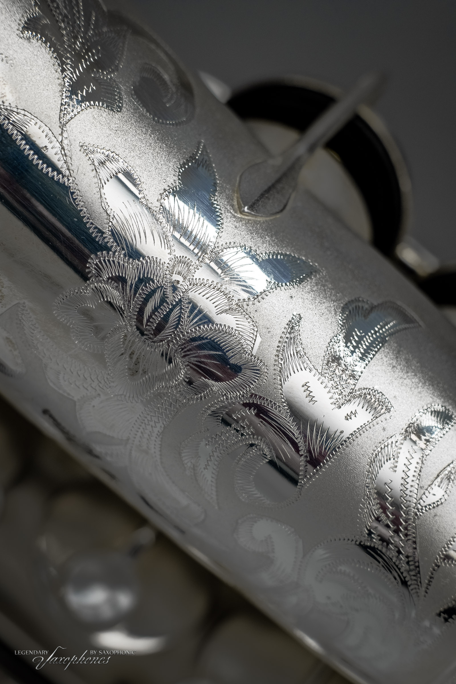 SELMER Super Sax Cigar Cutter Alo Saophone silver-platet versilbert vergoldeter Becher gold-washed bell engraving Gravur 1932 17xxx